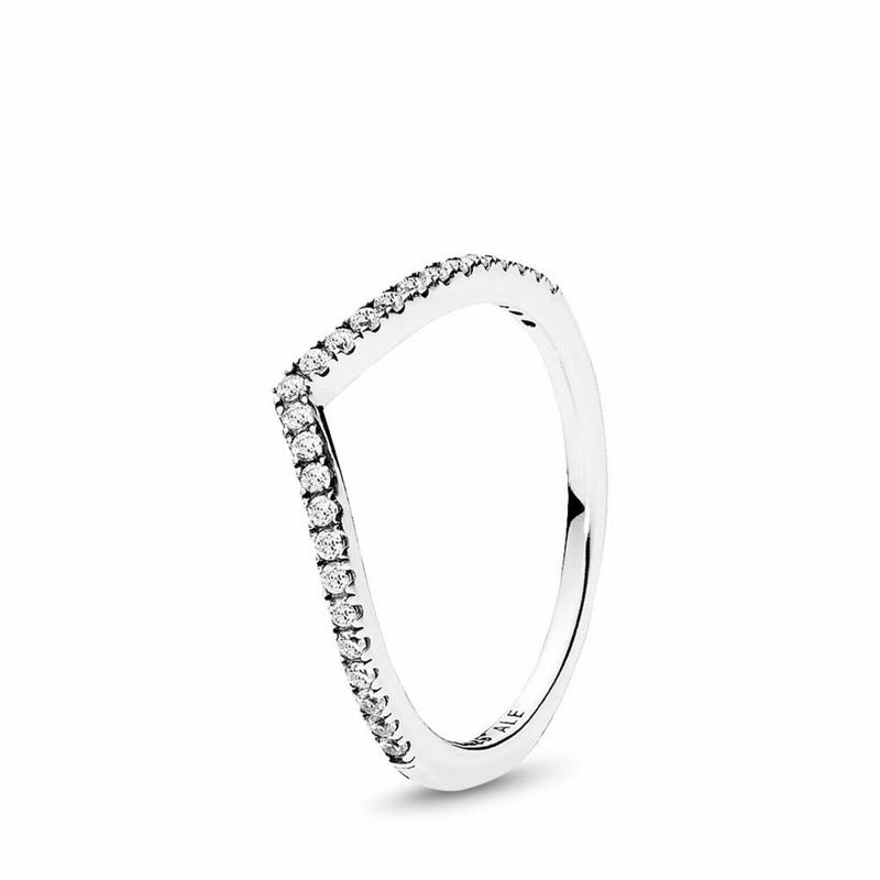 Pandora Sparkling Wishbone Stackable Ring NZ Sale, Sterling Silver (389061-QEG)